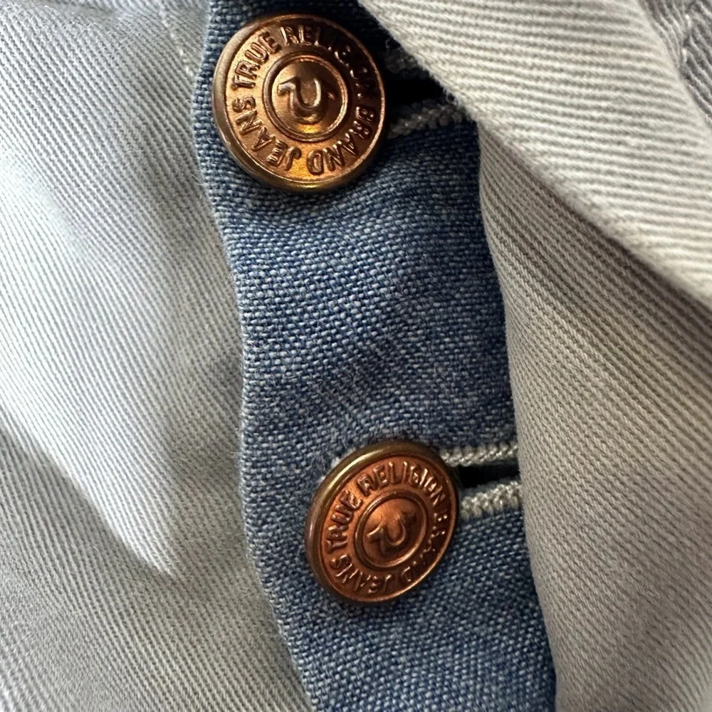 True Religion Rocco Tailored‎ Overdye Twill Jeans Pants Gray Button Fly 32X32